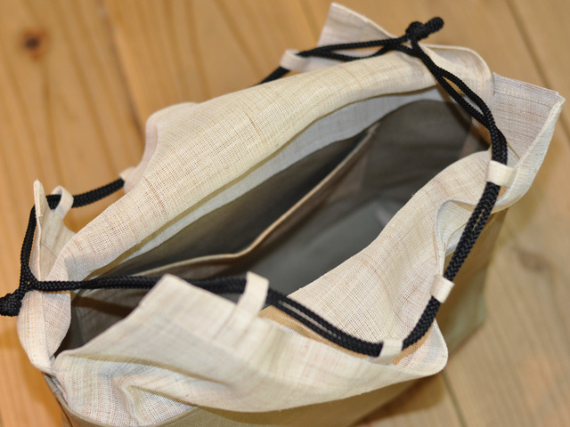 四ツ目編み 竹かごバッグ 革手/かごバッグ/竹バッグ/ハンドバッグ/国産