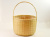 手提げかご　菊底編み　手付き竹かご