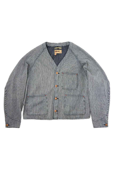 JK03-03 HI COLLARLESS JACKET / JK03-03 ヒッコリーカラーレスジャケット