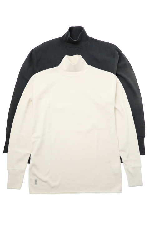 HIGH NECK SHIRT LONG SLEEVE - COTTON CANDY WOOL / ハイネックシャツロングスリーブ-コットンキャンディーウール
