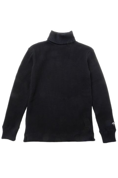 Ｃを選んだ方におすすめです！TURTLE NECK WAFFLE-BLACK / タートルネックワッフル-ブラック