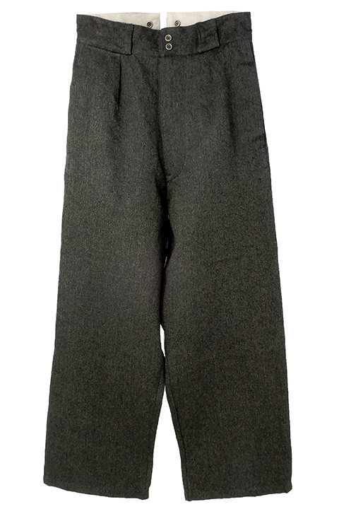 WIDE FRENCH WORK PANT BLACK CHAMBRAY / ワイドフレンチワークパンツ