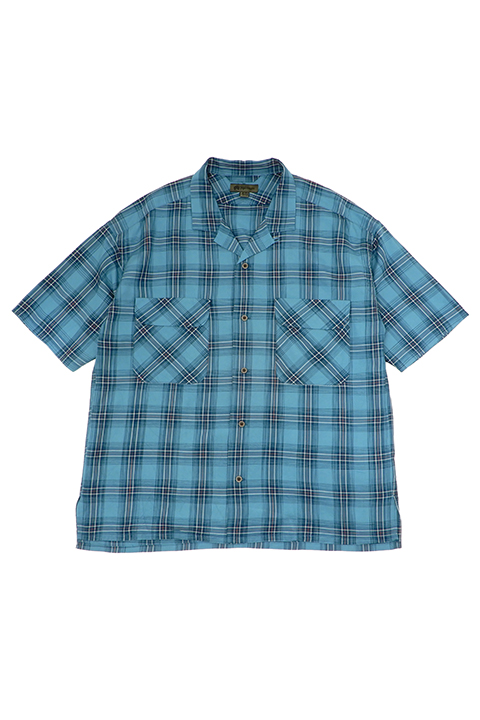 OPEN COLLAR SHIRT RAYON CHECK / オープンカラーシャツレーヨンチェック