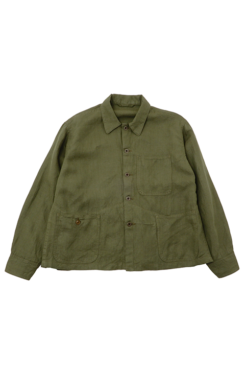 USMC CHORE JACKET - LINEN HERRINGBONE TWILL /  USMCチョアジャケット - リネンヘリンボーンツイル