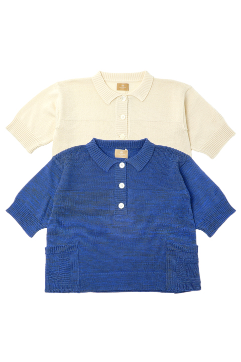 [WOMAN] BASEBALL KNIT POLO/ベースボールニットポロ