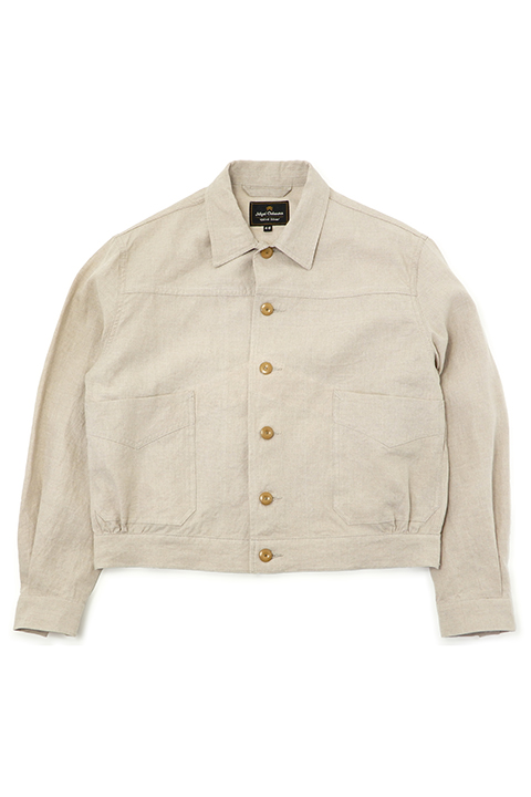 [OX'ED SILVER] FARMER JACKET -LINEN / オックスドシルバーファーマージャケット-リネン