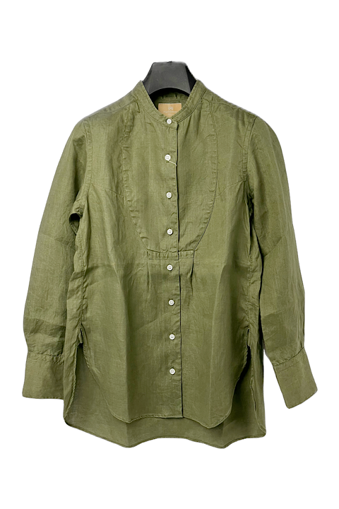 ドレスシャツヘンプポプリン