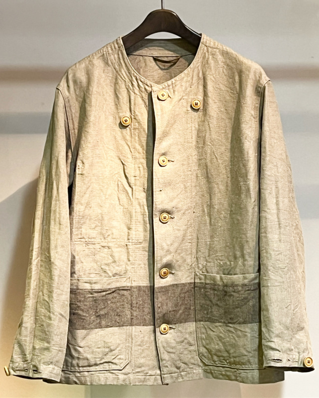 ナイジェルケーボン ビーンサックボーダージャケット ヘンプリネン