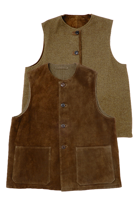 JERKIN VEST - SUEDE REVERSIBLE / ジャーキンベスト-スエードリバーシブル