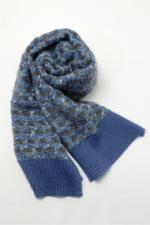 KNIT STOLE FANCY TWEED / ニットストールファンシーツイード