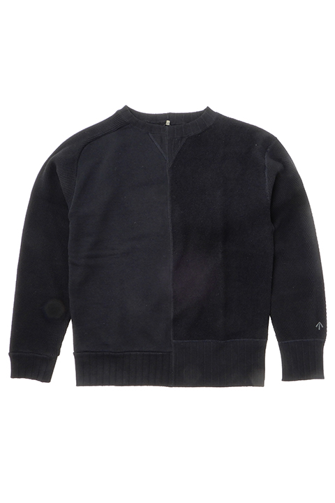 ARMY CREW JERSEY MIX BLACK / アーミー クルー ジャージー ミックス ブラック