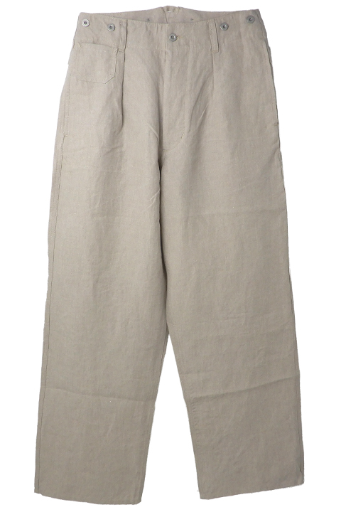 30'S FRENCH WORK PANT LINEN NIDOM / 30'Sフレンチワークパンツリネンニドム