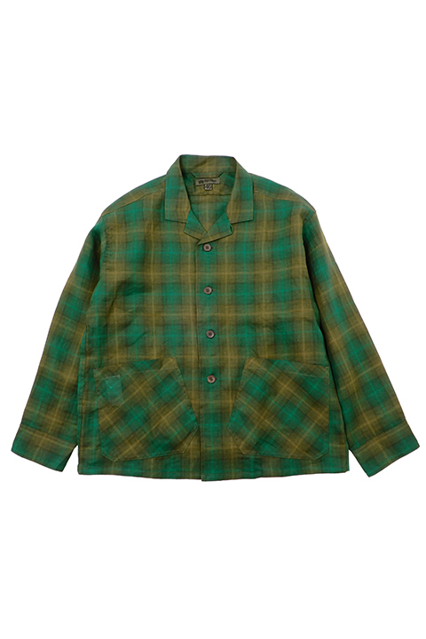 FRENCH CHORE JACKET - HEMP CHECK / フレンチチョアジャケット