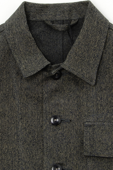 FRENCH WORK JACKET MIX BLACK CHAMBRAY / フレンチワークジャケット