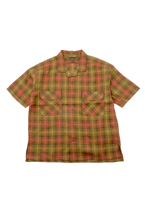 [MAN'S] OPEN COLLAR SHIRT HEMP CHECK / オープンカラーシャツヘンプチェック