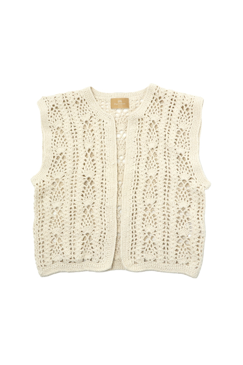 [WOMAN] CROCHET VEST COTTON CORD / ウーマン クロシェベスト コットンコード