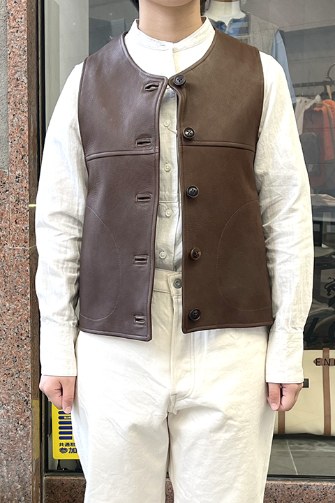 WOMAN] LEATHER JERKIN VEST/ウーマンレザージャーキンベスト