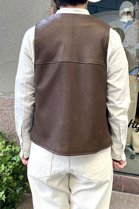 WOMAN] LEATHER JERKIN VEST/ウーマンレザージャーキンベスト