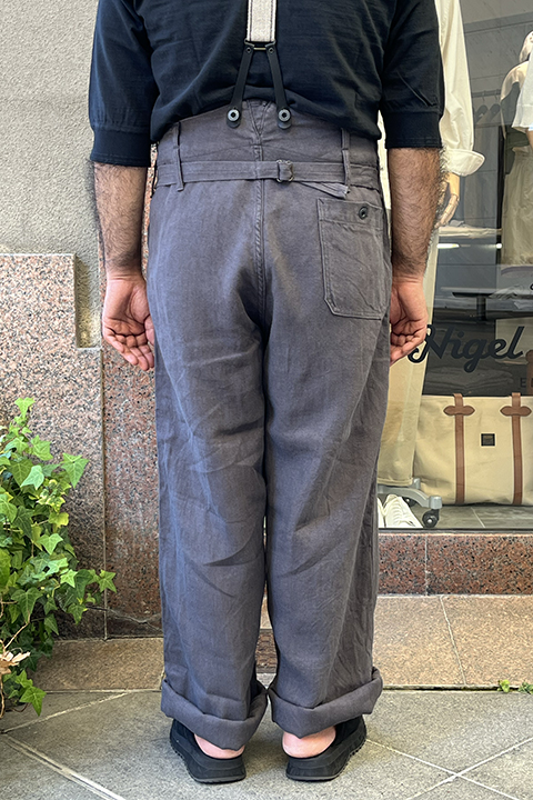 FRENCH WORK PANT - LINEN PIN - OX / フレンチワークパンツ-リネン
