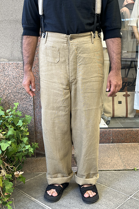 FRENCH WORK PANT - LINEN PIN-OX / フレンチワークパンツ - リネンピンオックス