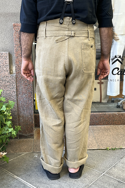 FRENCH WORK PANT - LINEN PIN - OX / フレンチワークパンツ-リネン
