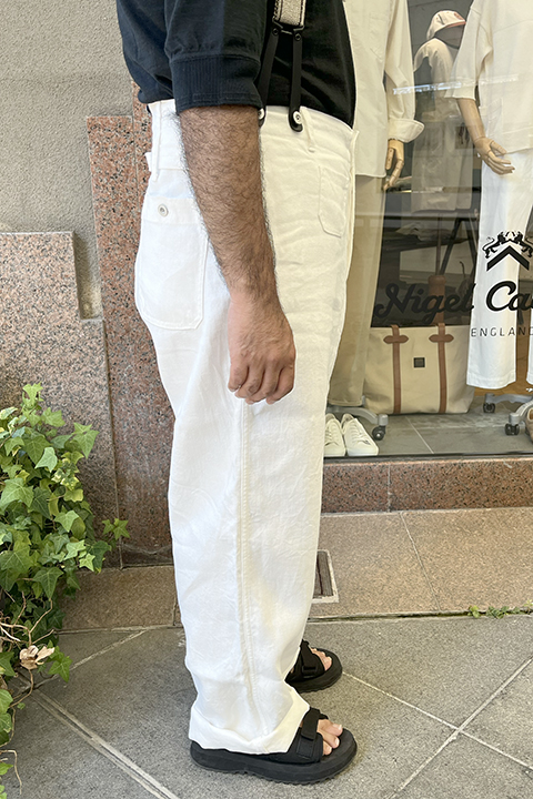 UNISEX / フレンチワークパンツ - リネンピンオックス FRENCH WORK PANT - LINEN PIN - OX / フレンチワークパンツ-リネン