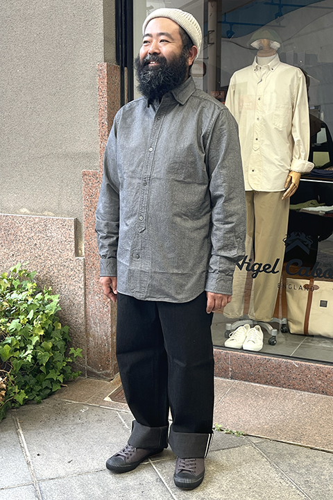 BRITISH OFFiCERS SHIRT BLACK / ブリティッシュオフィサーズシャツ ブラック