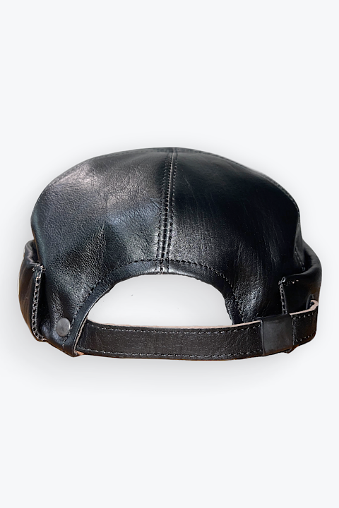 ROLL CAP-BROWN CORE LEATHER / ロールキャップ-ブラウンコアレザー
