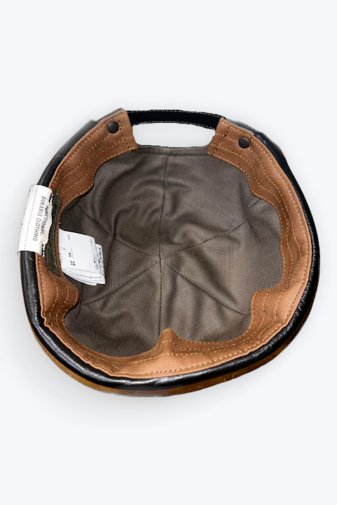 ロールキャップブラウンコアレザー