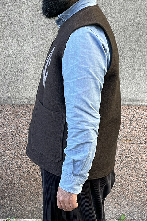 ZIP UP VEST - RAG JACQUARD / ジップアップベスト - ラグジャカード