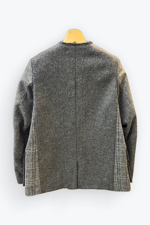 COLLARLESS JACKET BRITISH TWEED