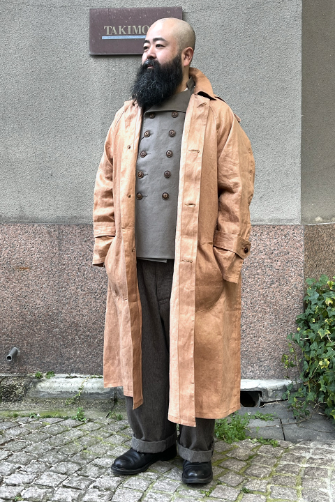 FISHERMAN COAT KAKISHIBU LINEN / フィッシャーマンコートカキシブリネン