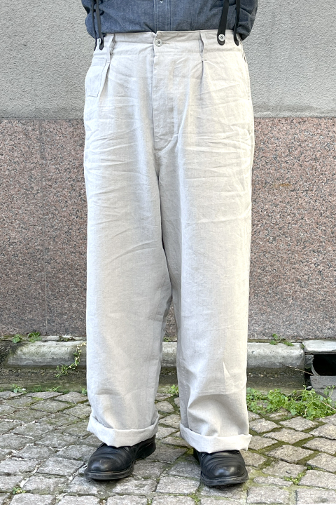 30'S FRENCH WORK PANT LINEN NIDOM / 30'Sフレンチワークパンツリネン