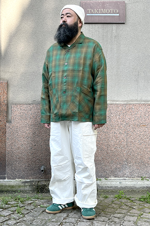 FRENCH CHORE JACKET - HEMP CHECK / フレンチチョアジャケット