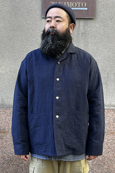 FRENCH CHORE JACKET LINEN NIDOM / フレンチチョアジャケットリネンニドム