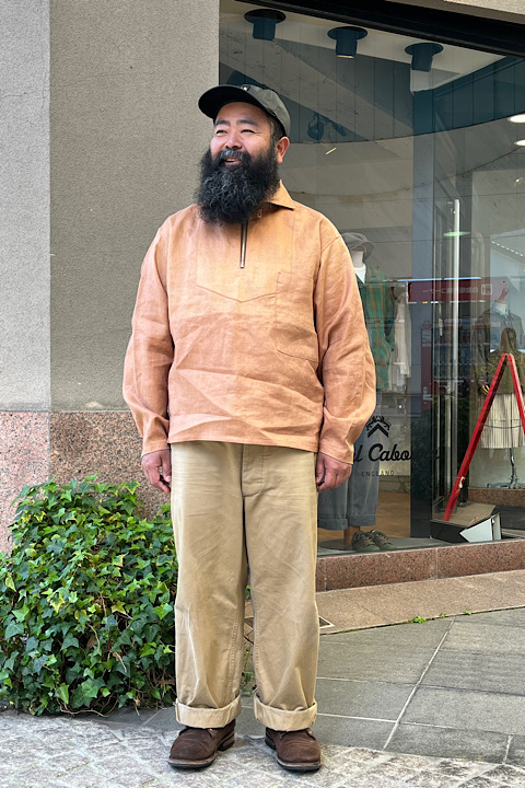 フィッシャーマンジップアップシャツ