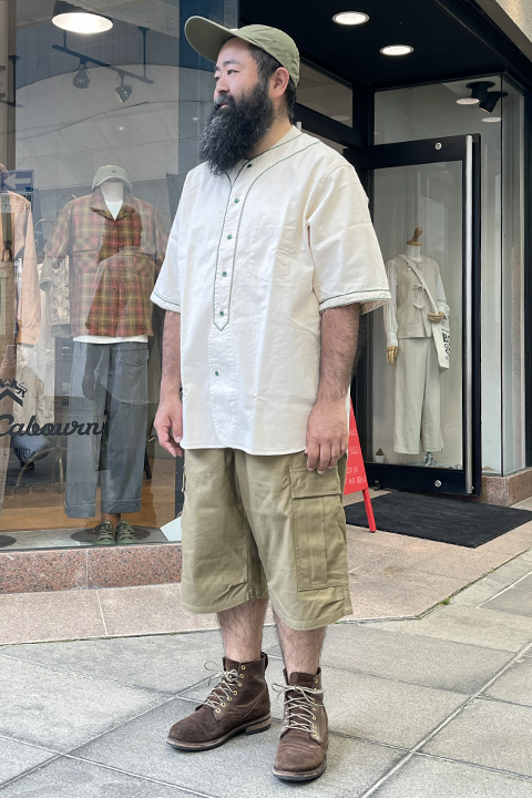 [MAN'S] BASEBALL SHIRT S/S COTTON TWILL / ベースボールシャツショートスリーブ コットンツイル
