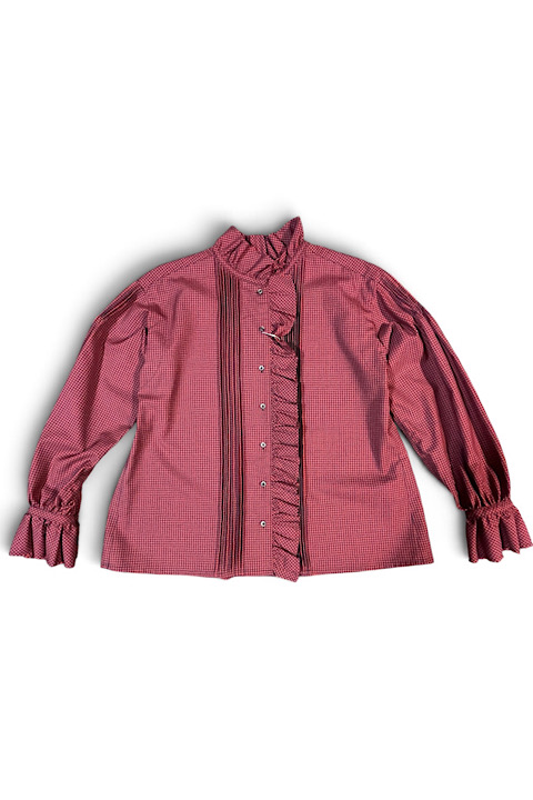 [WOMAN] GATHER COLLAR BLOUSE - WOOL / ギャザーカラーブラウス-ウール