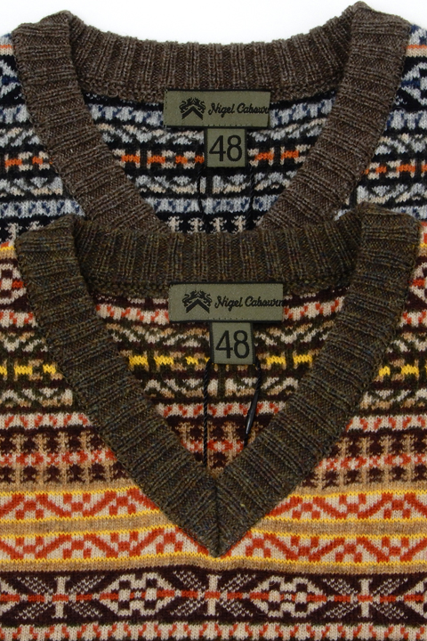 FAIRISLE V-NECK VEST/フェアアイルブイネックベスト