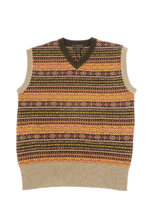 FAIRISLE V-NECK VEST/フェアアイルブイネックベスト