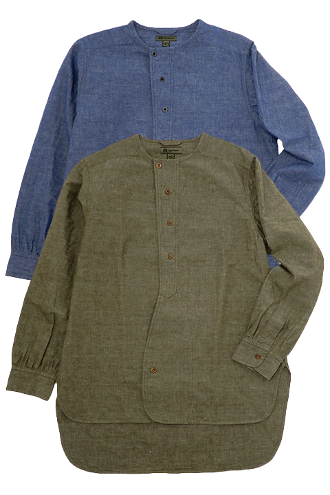 FRENCH ARMY SHIRT - HEAVY OXFORD DUNGAREE / フレンチアーミーシャツ 