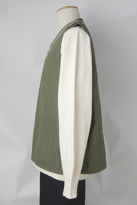 FRENCH HOSPITAL VEST － STRIPE QUILT / フレンチホスピタルベスト 