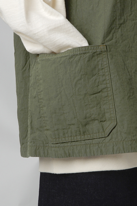 FRENCH HOSPITAL VEST － STRIPE QUILT / フレンチホスピタルベスト 