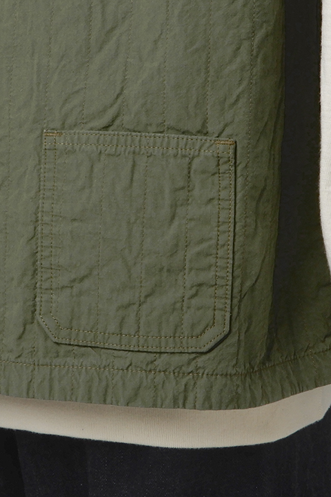 FRENCH HOSPITAL VEST － STRIPE QUILT / フレンチホスピタルベスト 
