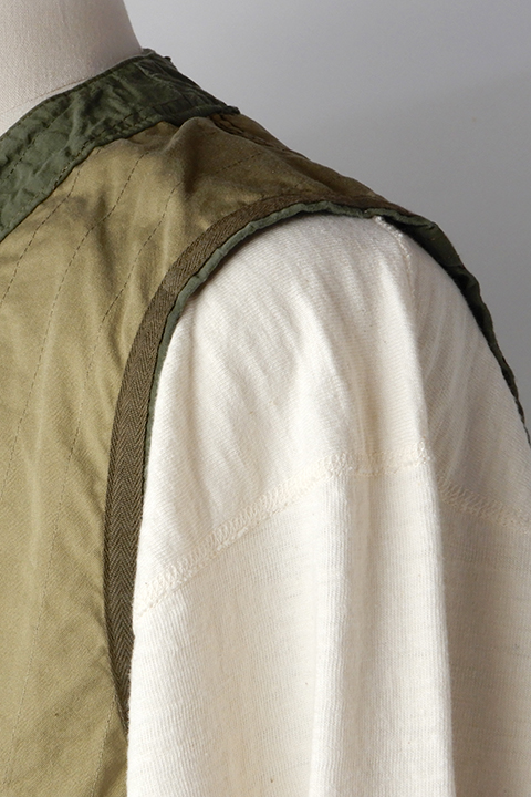 FRENCH HOSPITAL VEST － STRIPE QUILT / フレンチホスピタルベスト 