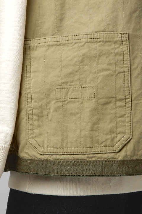 FRENCH HOSPITAL VEST － STRIPE QUILT / フレンチホスピタルベスト 