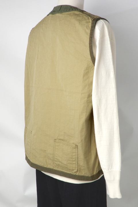 FRENCH HOSPITAL VEST － STRIPE QUILT / フレンチホスピタルベスト 