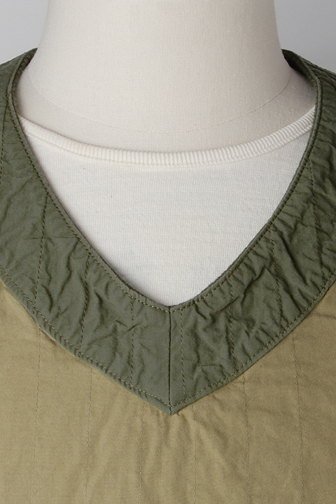FRENCH HOSPITAL VEST － STRIPE QUILT / フレンチホスピタルベスト 