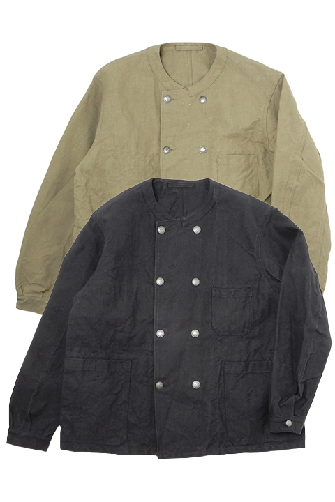 FRENCH WORK DOUBLE BREAST JACKET- HEMP CANVAS / フレンチワークダブルブレストジャケット  - ヘンプキャンバス [2023春夏]