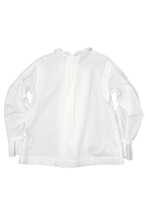 カナohga GATHER BLOUSE ギャザーブラウス　ホワイト gather blouse White – ALLLOU